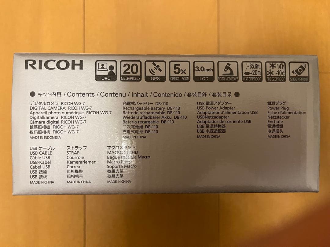 RICOH WG-7 ブラック 新品未開封 デジタルカメラ 防水 耐衝撃