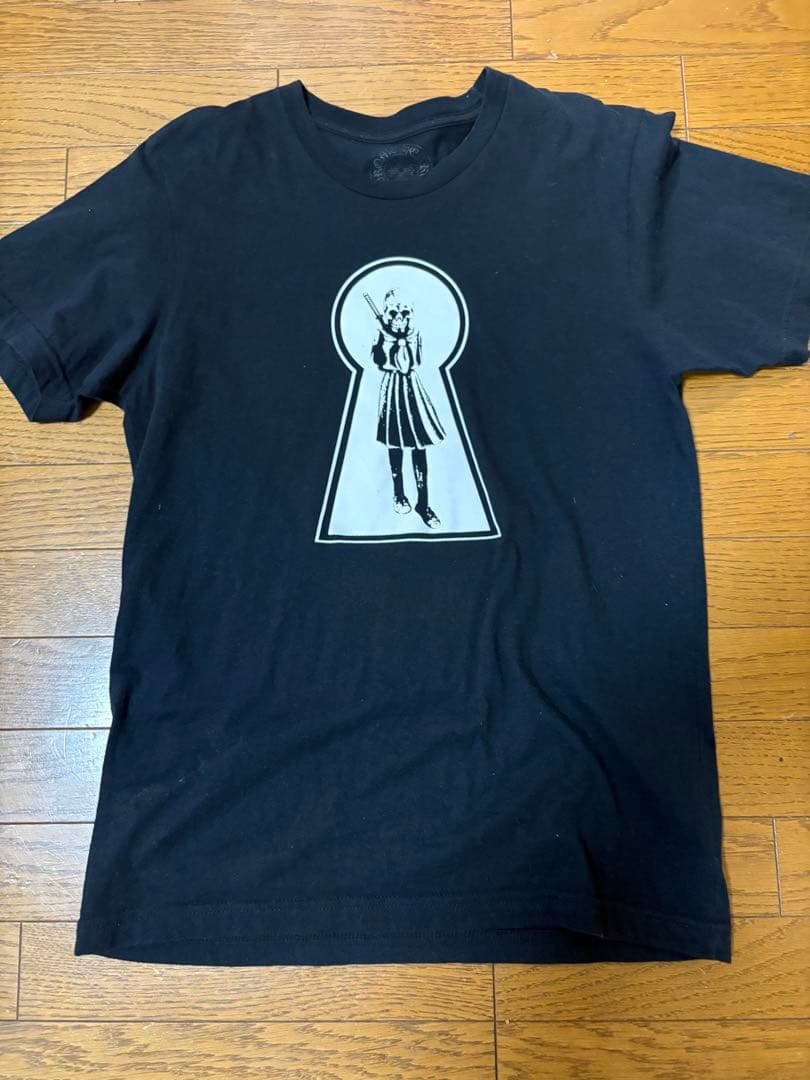 クロムハーツ　ドクロセーラ鍵穴デザイン 半袖Tシャツ 黒