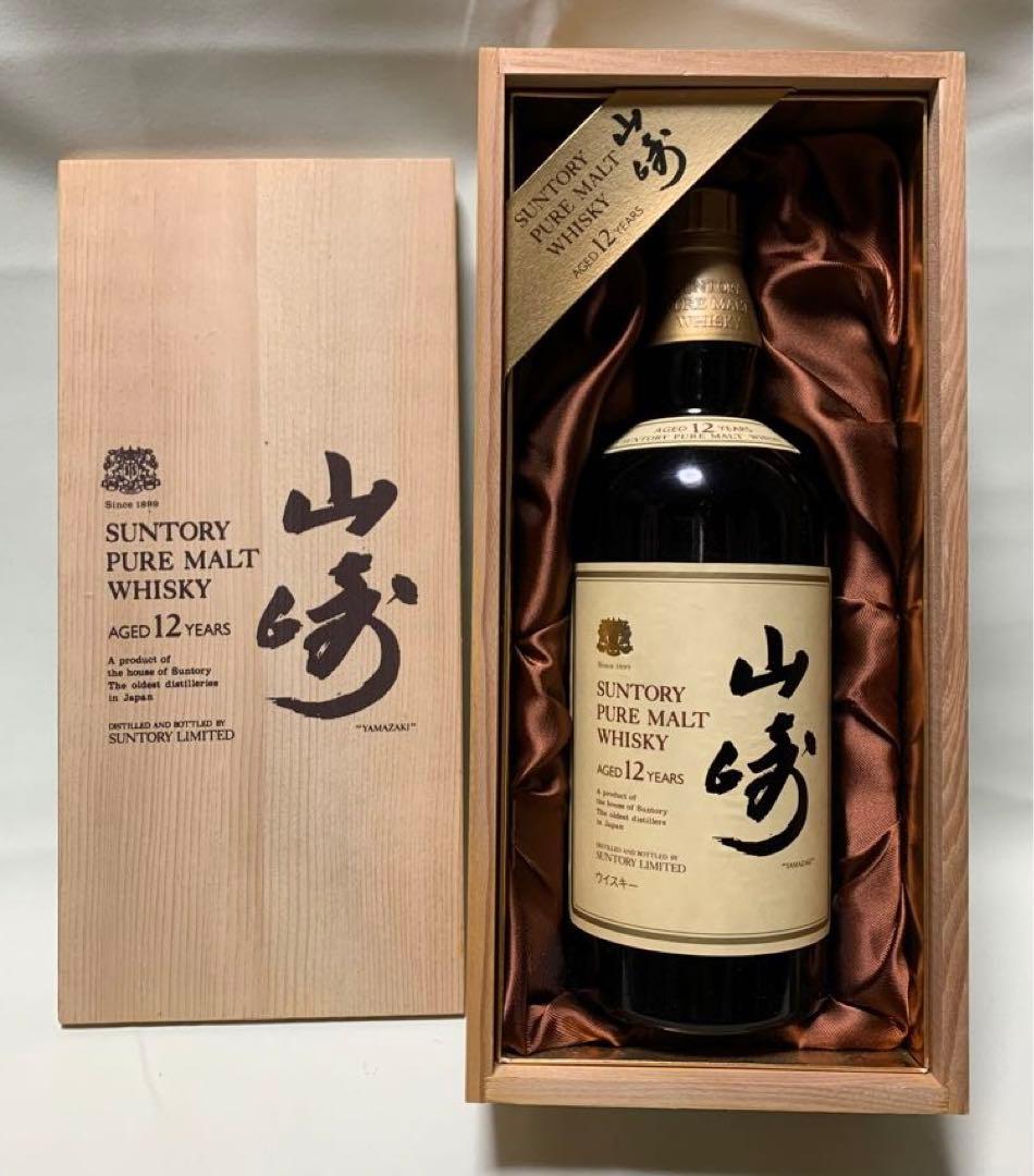 サントリー 山崎 12年 ピュアモルトウイスキー 750ml 木箱入り