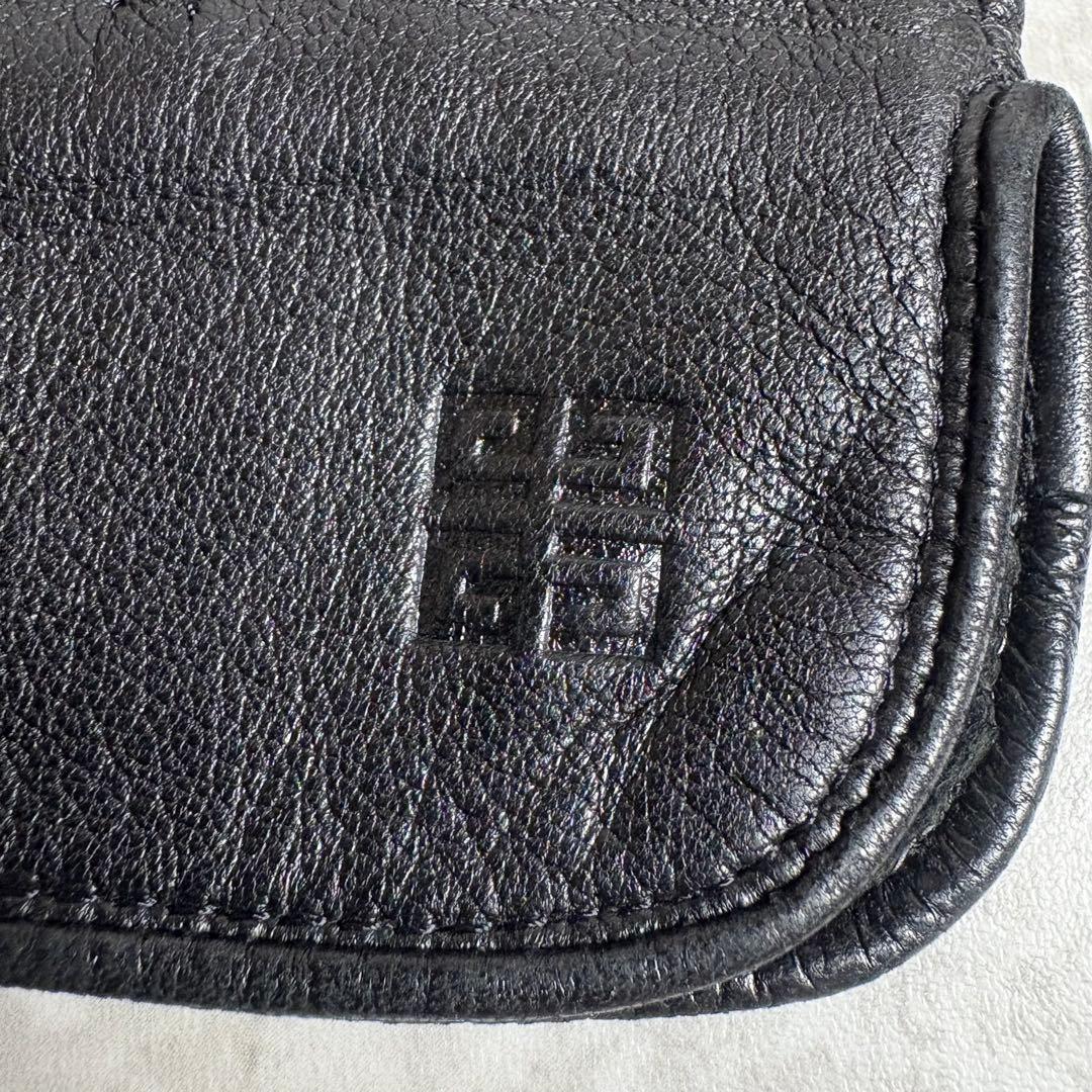 ジバンシー　GIVENCHY レザー　グローブ　手袋　型押　ロゴ　ブラック　本革