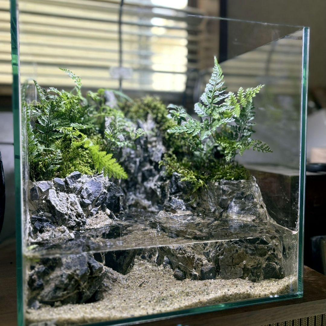 滝の流れるアクアテラリウム　No.1122