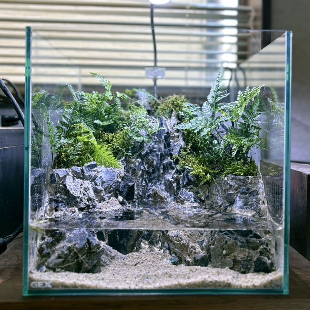 滝の流れるアクアテラリウム　No.1122