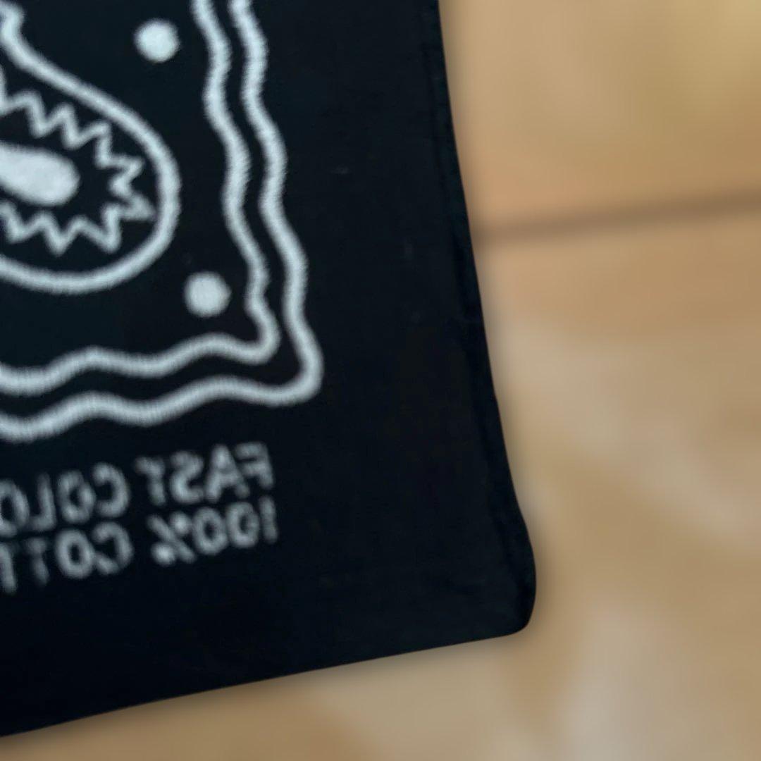 60's バンダナ クッキー柄　ブラック！デッドストック！