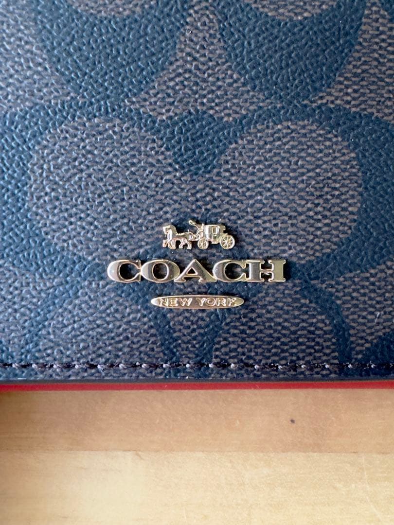 【新品！】COACH / コーチ 財布 ブラウン×レッド： 7331 IMRVQ