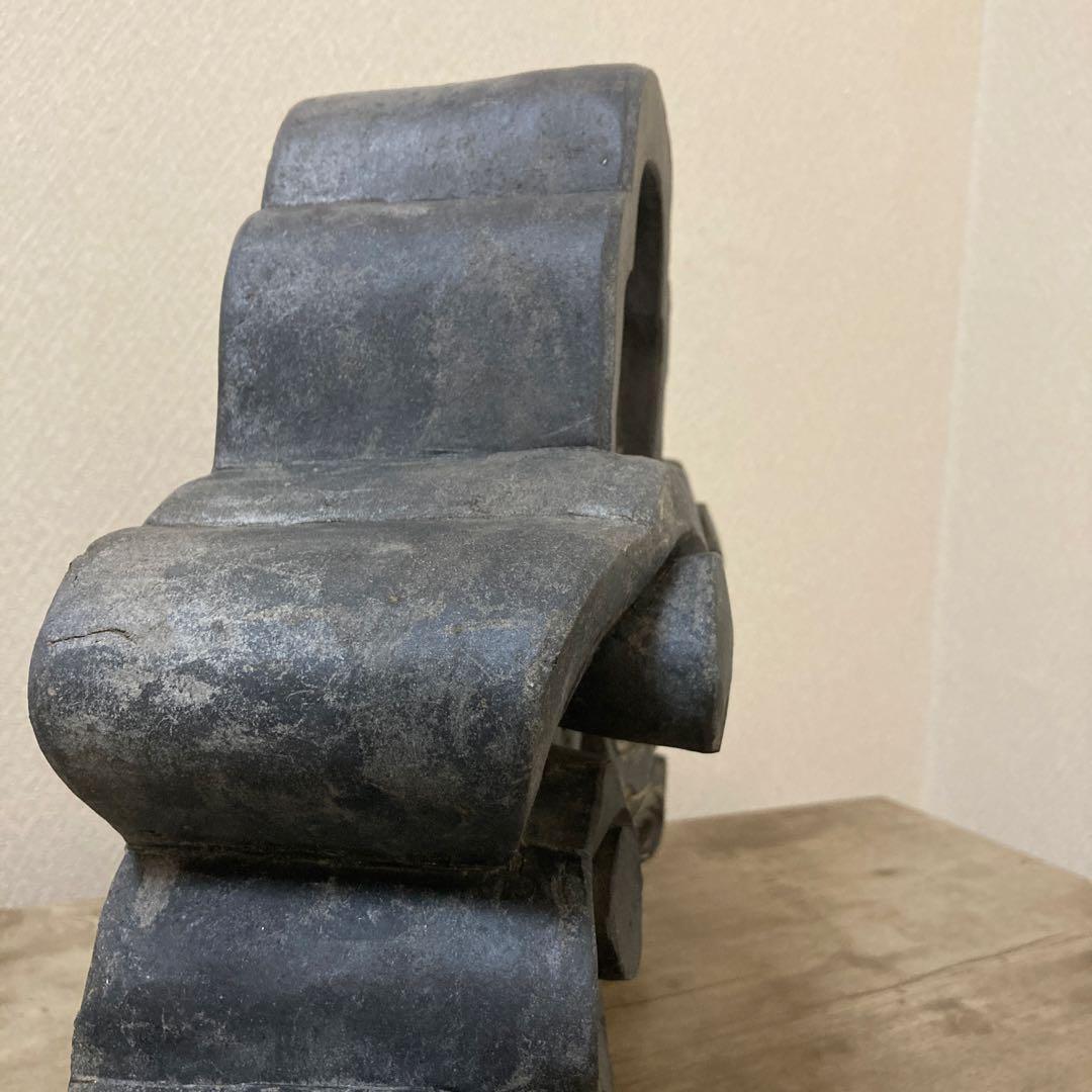 珍品　特大　古鬼瓦　郵便局紋　魔除け　アンティーク　昭和