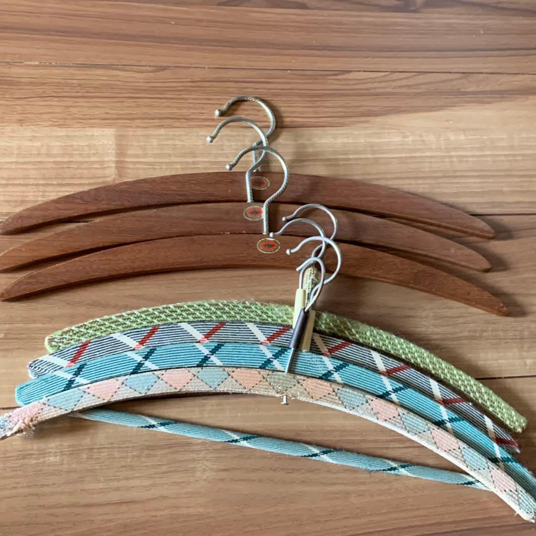 ビンテージ　アンティーク　スウェーデン　チークハンガー　北欧　セット