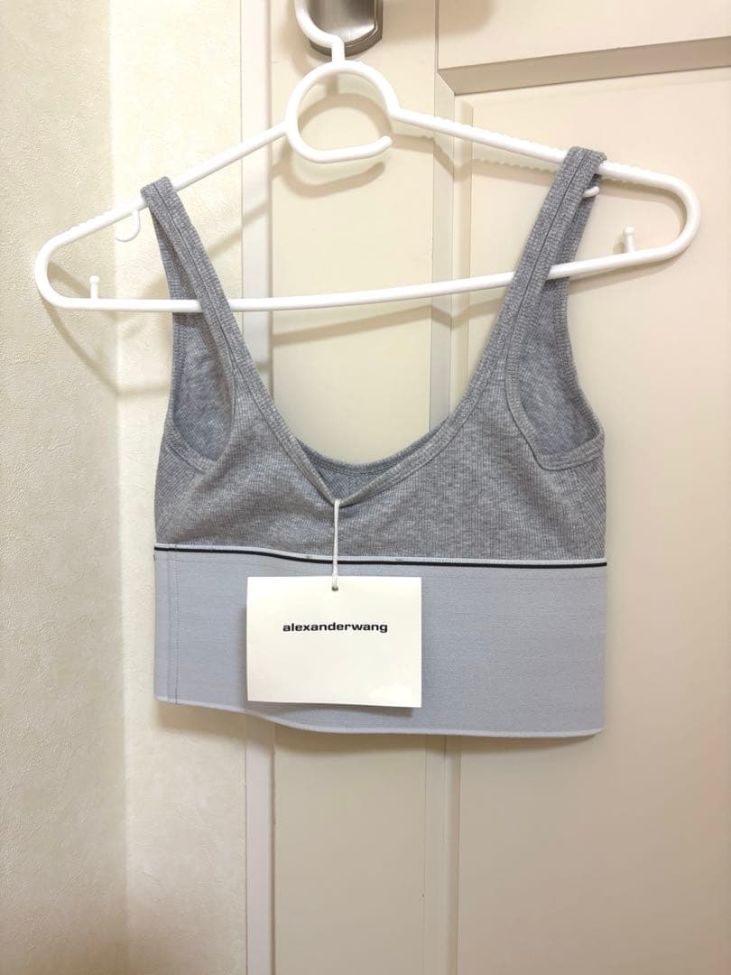 alexanderwang ロゴ入りブラトップ グレー　xxs 未使用タグ付き