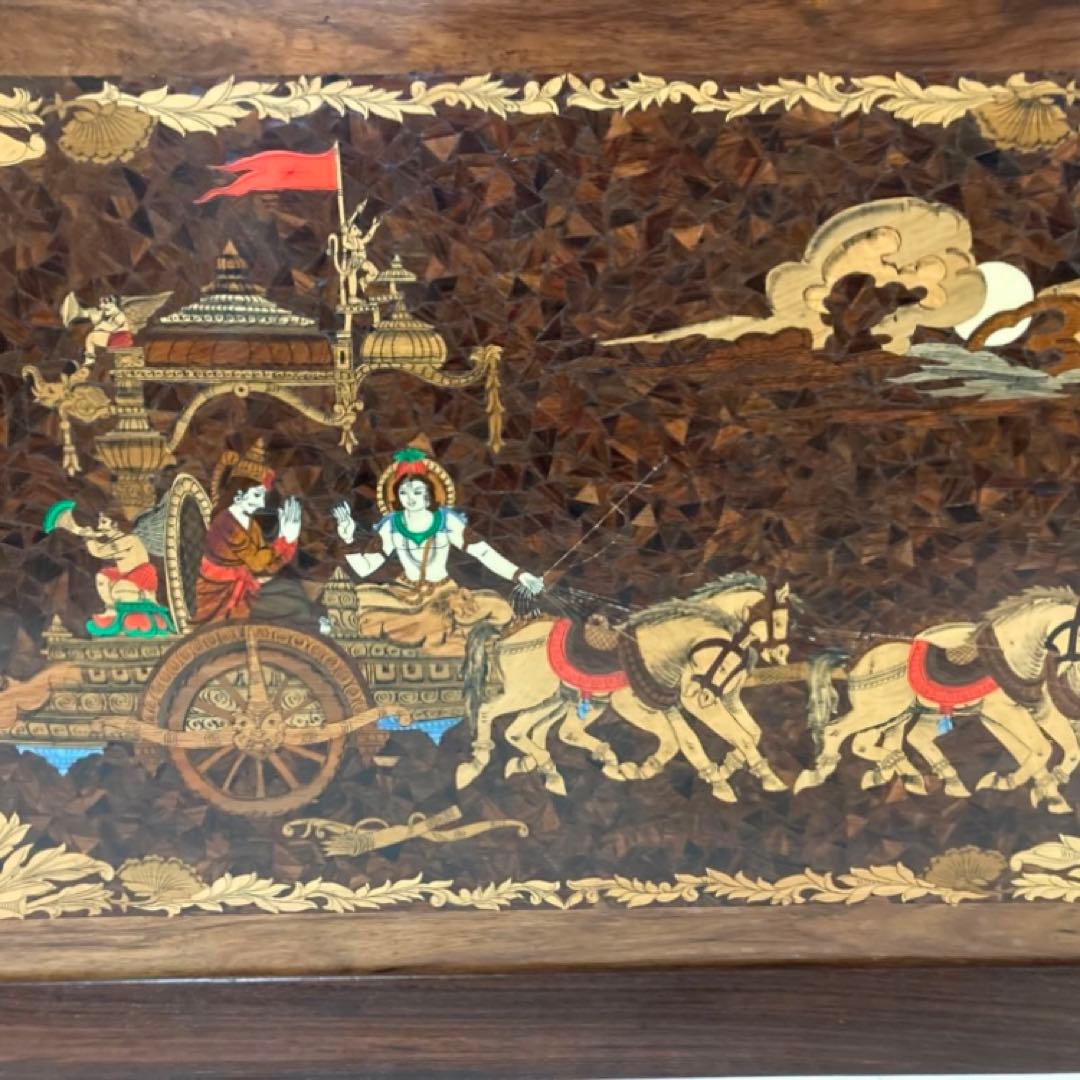 木製 壁掛け 象嵌細工 寄木 彫刻 工芸品 大型 パネル 芸術 アート レトロ