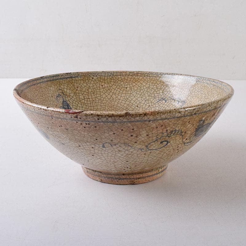 茶道具　瀬戸焼　古瀬戸　染付鳳凰文　平茶碗　鉢　C　R8598H