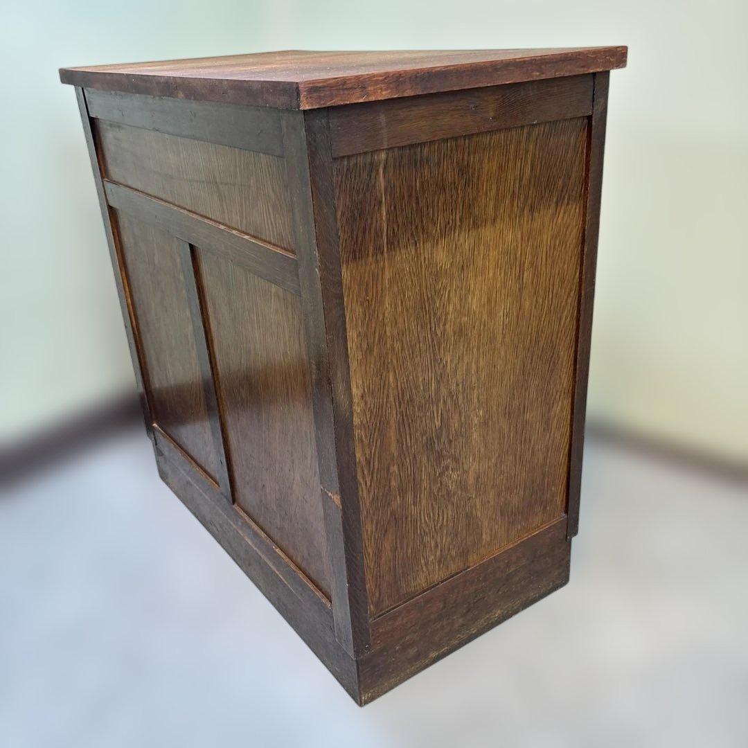 昭和レトロ 木製 5段引き出し｜無垢材 チェスト 大型ラック｜木製取っ手 古道具