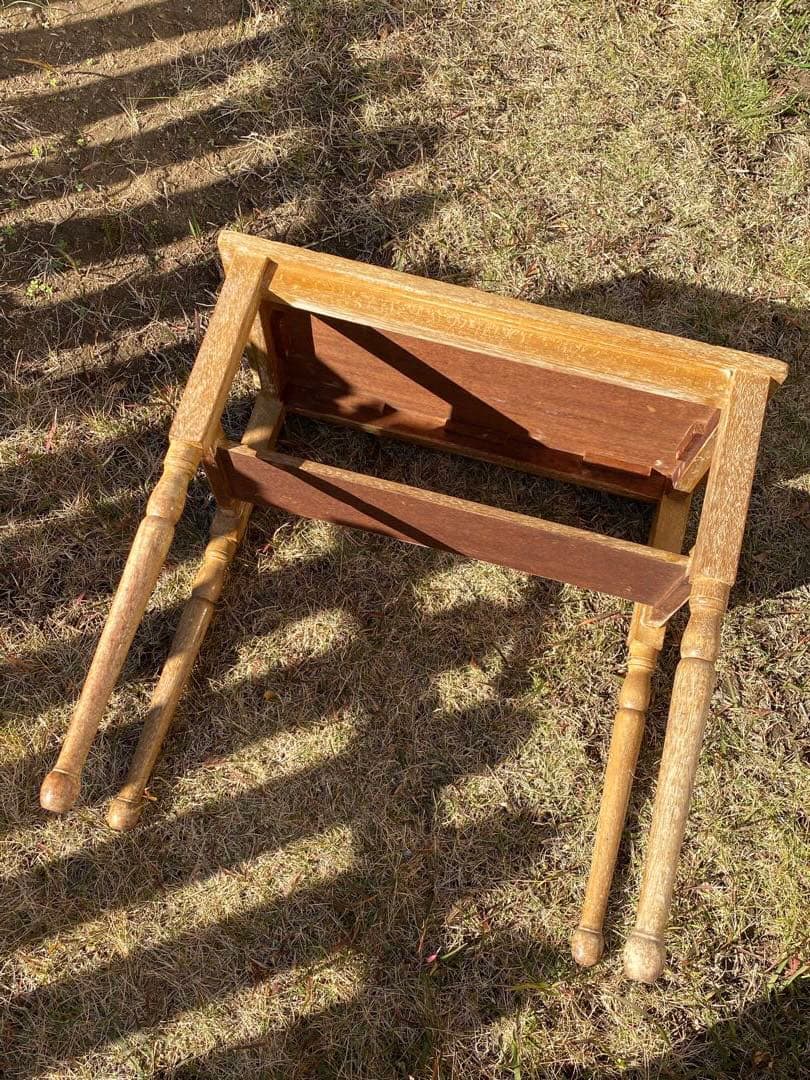 フレンチアンティークテーブル　ナチュラル　古道具　シャビー　70'sヴィンテージ