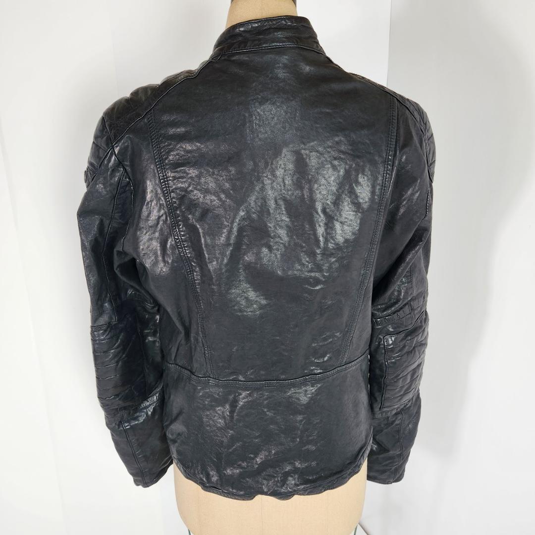 DIESEL ディーゼル シングルライダース ブラック Sサイズ シープレザー