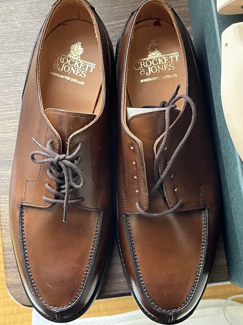 CROCKETT & JONES モールトン　ダークブラウン純正シューツリー付き