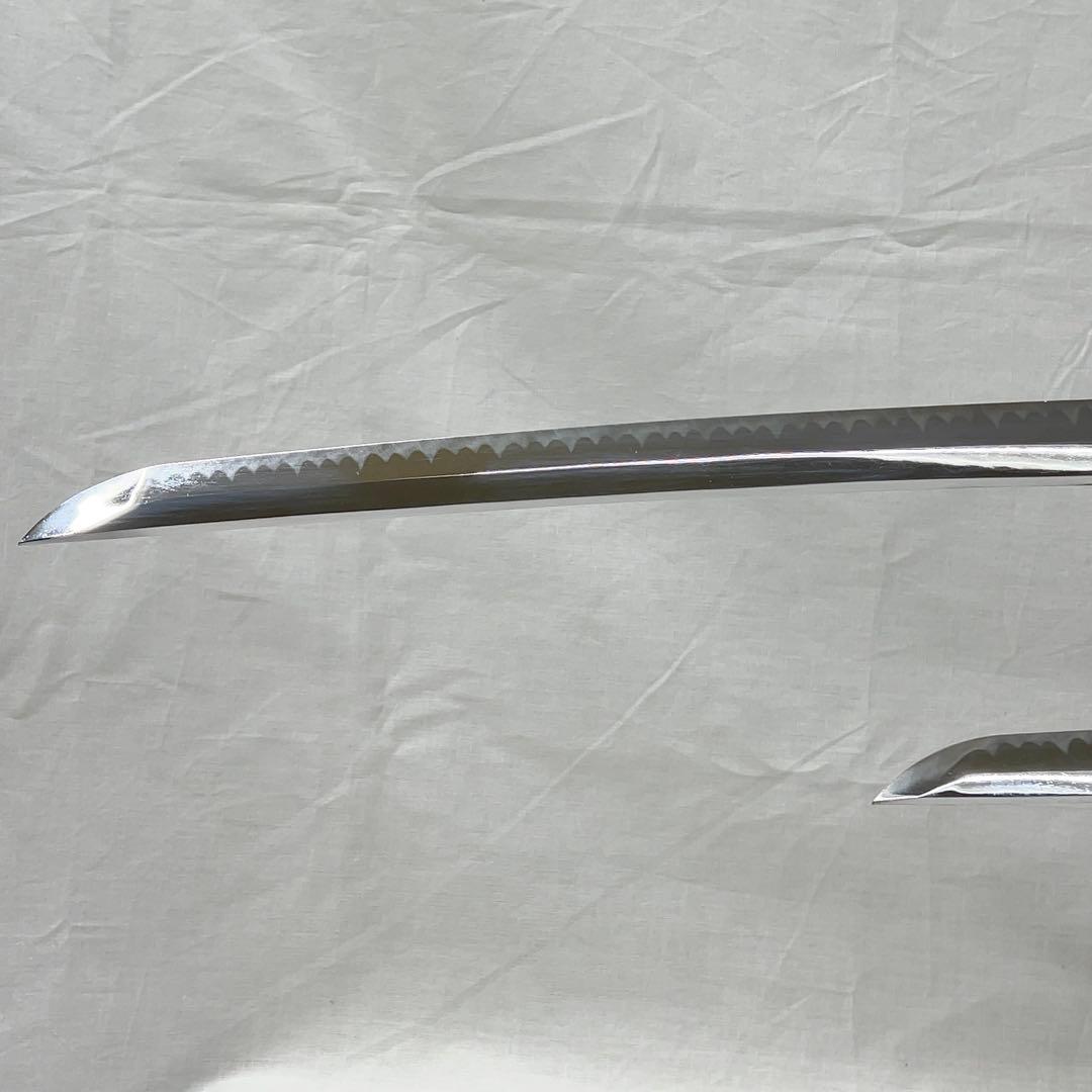 【模造刀】二本差し 太刀 脇差 龍鍔 茶色鞘 日本刀