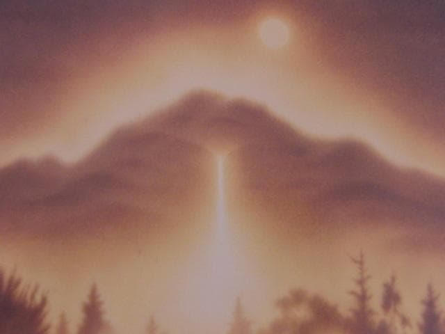 奥山忠、【神籬】、希少な額装用画集より、新品額装付、状態良好