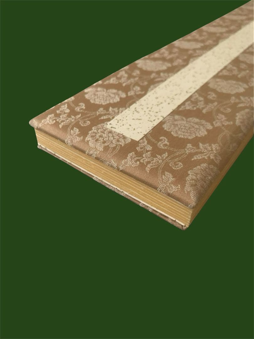 短冊帖 正絹織物表紙　折装14枚差し 未使用品