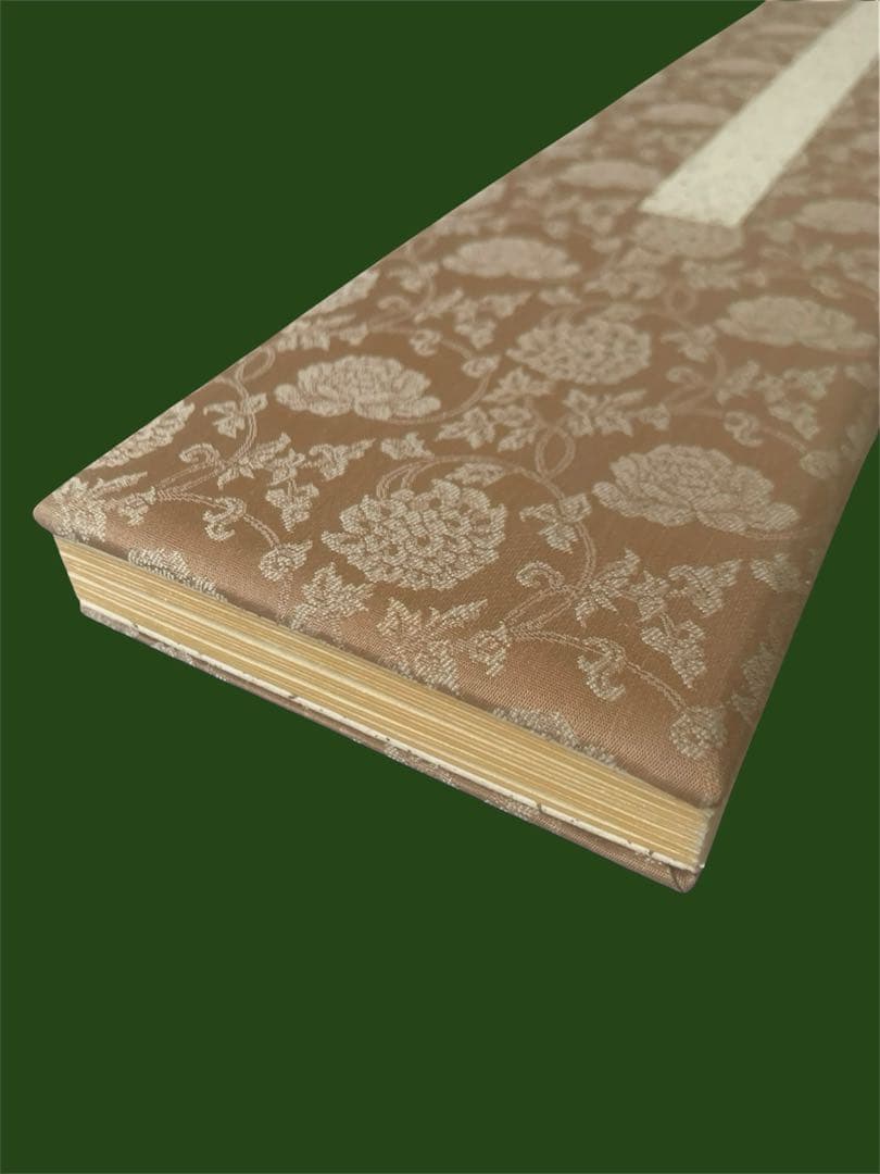 短冊帖 正絹織物表紙　折装14枚差し 未使用品