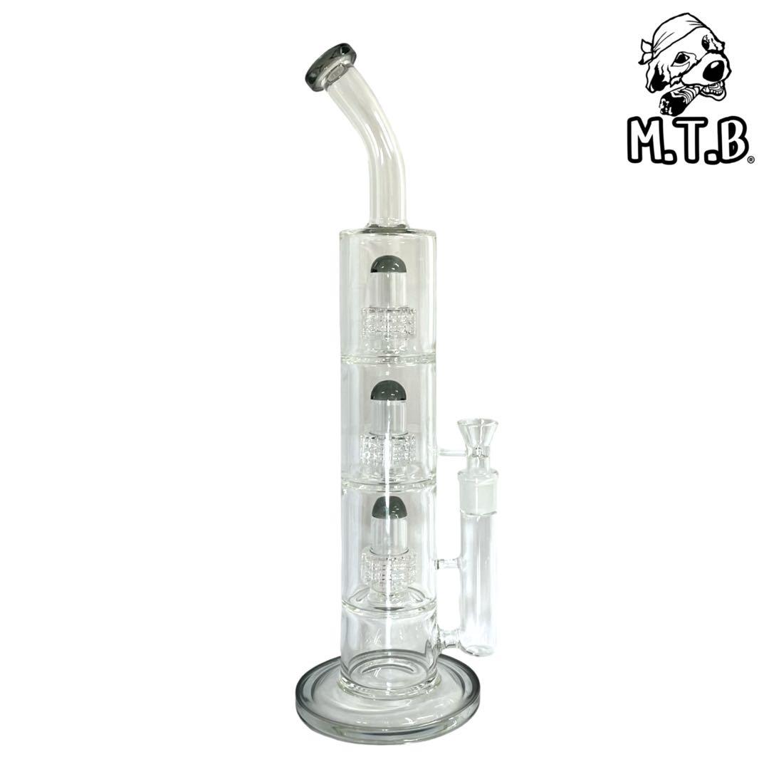 ☆送料無料☆ プレミアム 3層 マトリックス ガラスボング 高さ約41cm