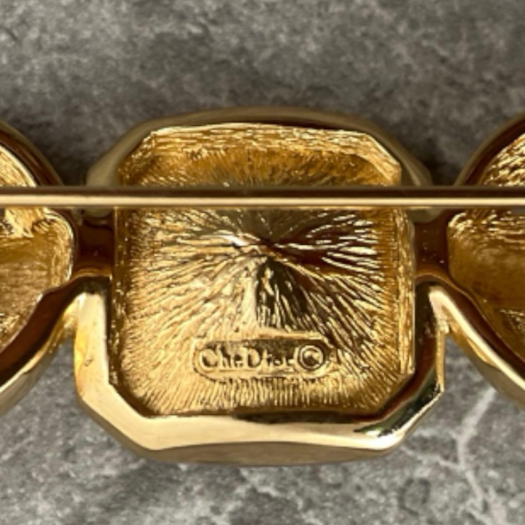 Christian Dior クリスチャン ディオール ラインストーン ブローチ