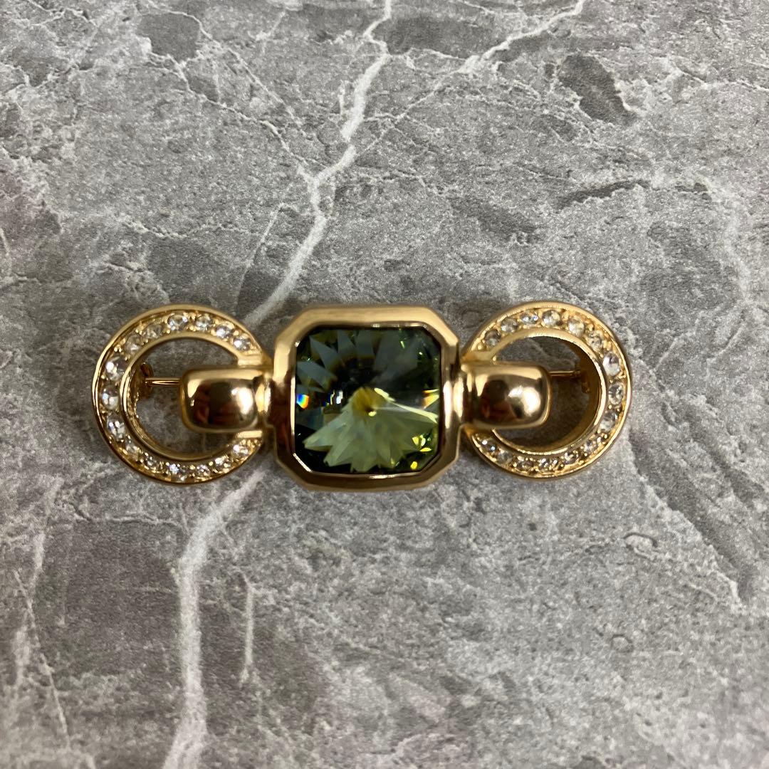 Christian Dior クリスチャン ディオール ラインストーン ブローチ