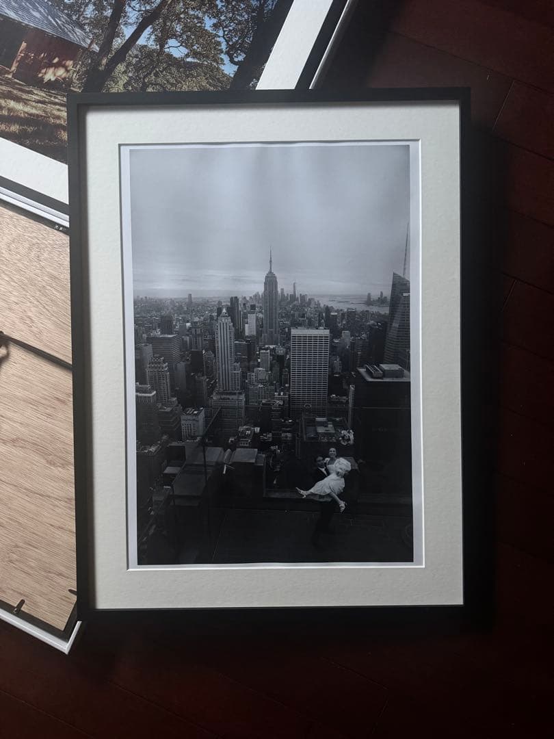 HANDS特注 木製フレーム 額縁 額装 黒 4個〜7個セット