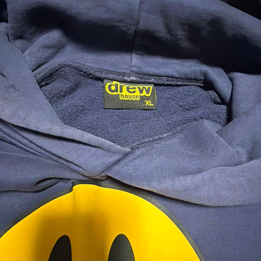drew house スマイリーフェイスパーカー XL ネイビー