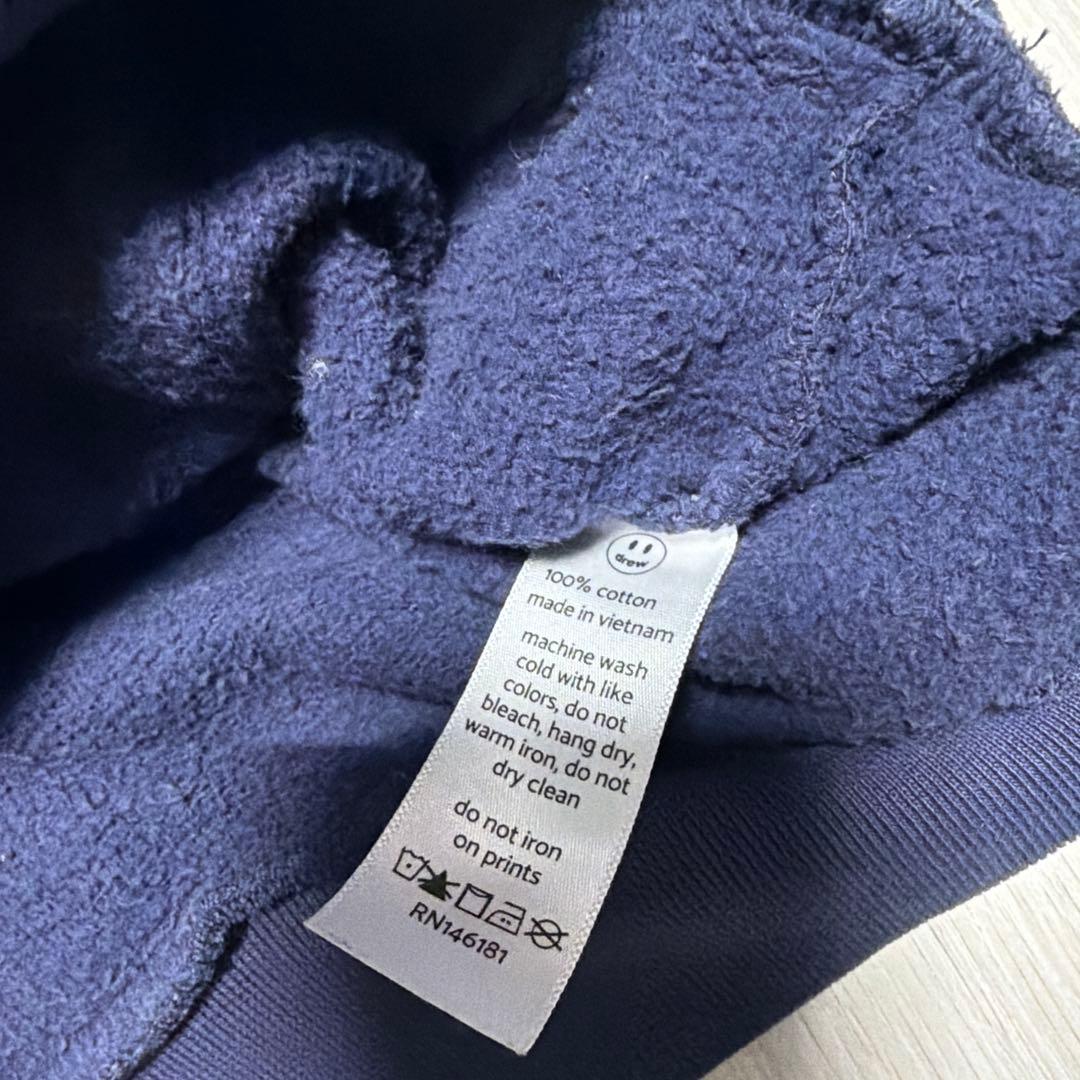 drew house スマイリーフェイスパーカー XL ネイビー