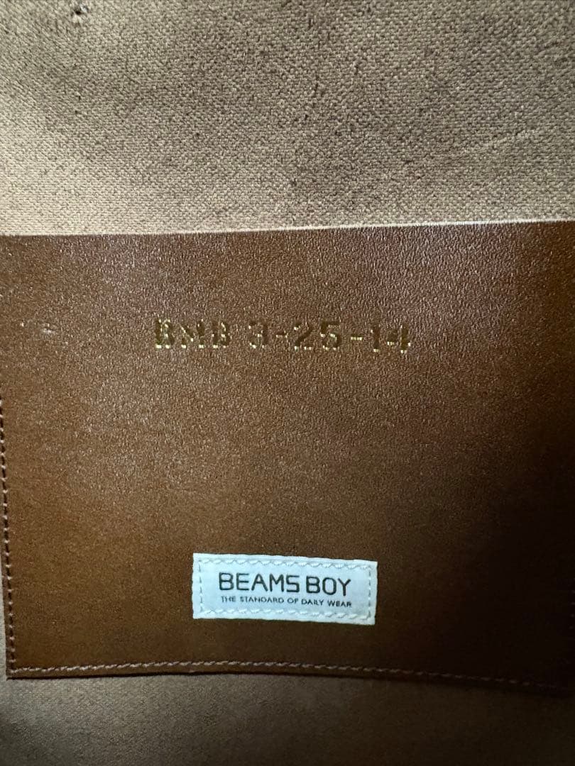 BEAMSBOY レザーハンドバッグ