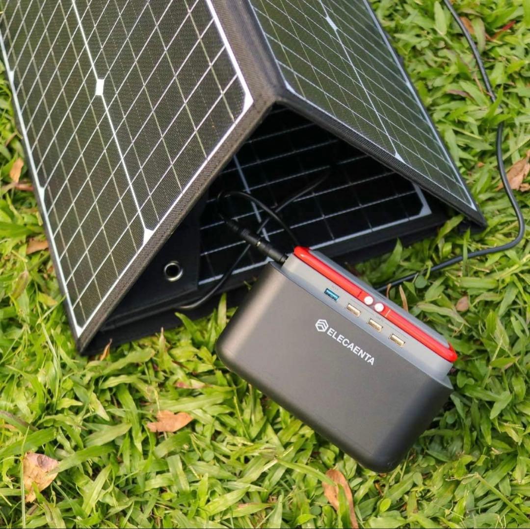 【4,980円引き‼︎】 ELECAENTA 60Ｗ ソーラーパネル 折りたたみ式