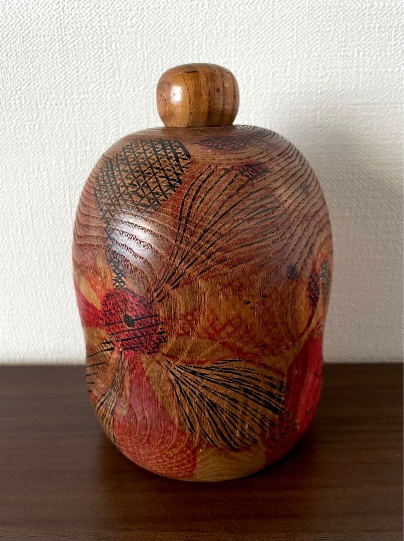 石原 日出男 Hideo 創作 こけし Kokushi doll 木製 人形