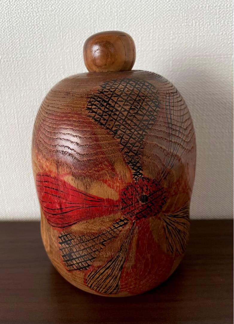 石原 日出男 Hideo 創作 こけし Kokushi doll 木製 人形