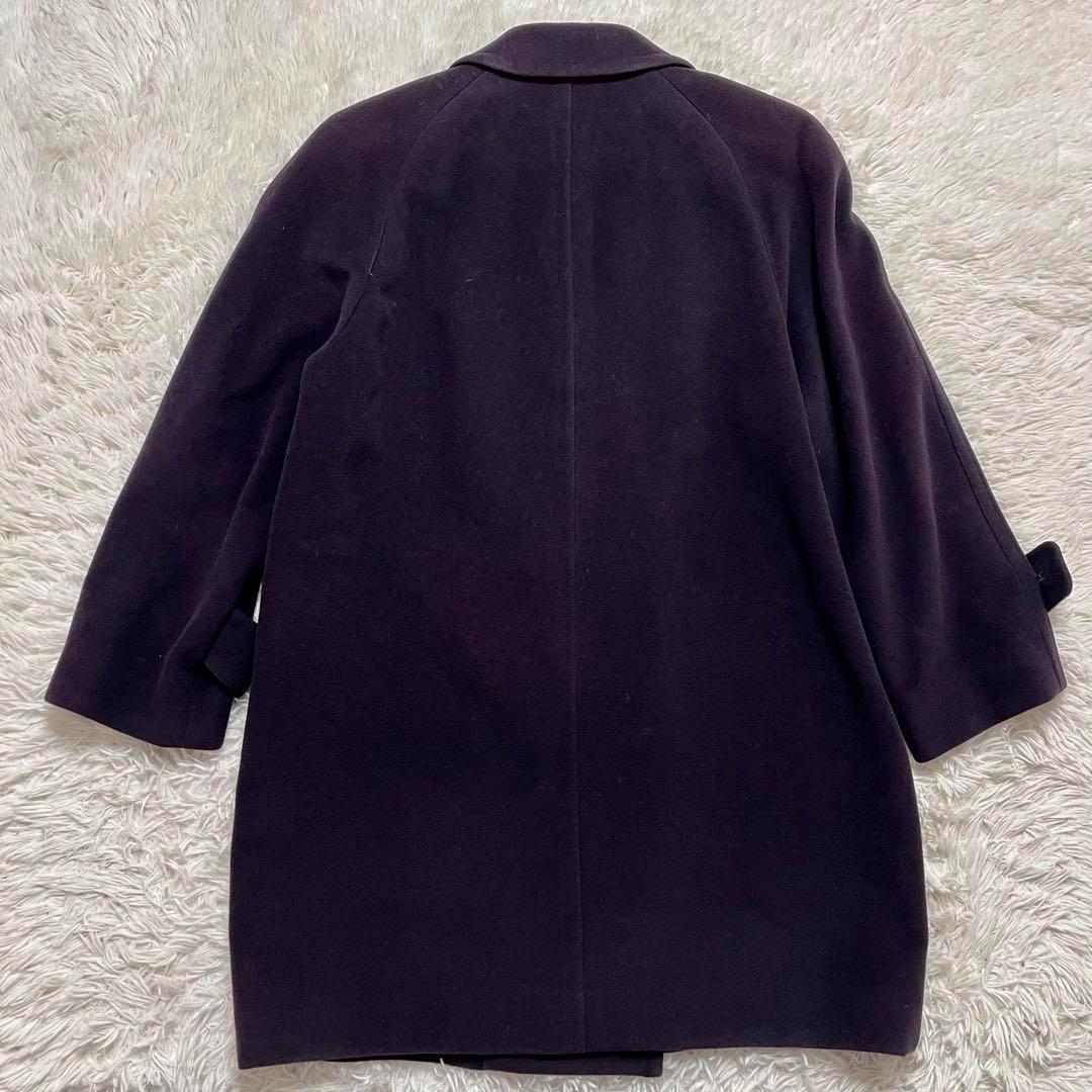 【美品】Burberry バーバリー ダブルブレスト ダブルコート カシミヤ混