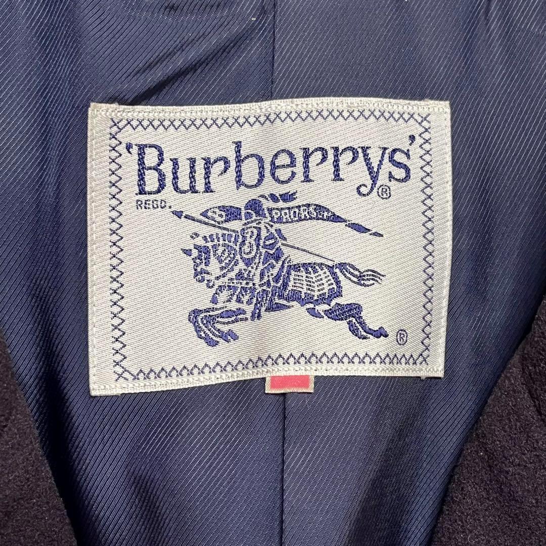 【美品】Burberry バーバリー ダブルブレスト ダブルコート カシミヤ混