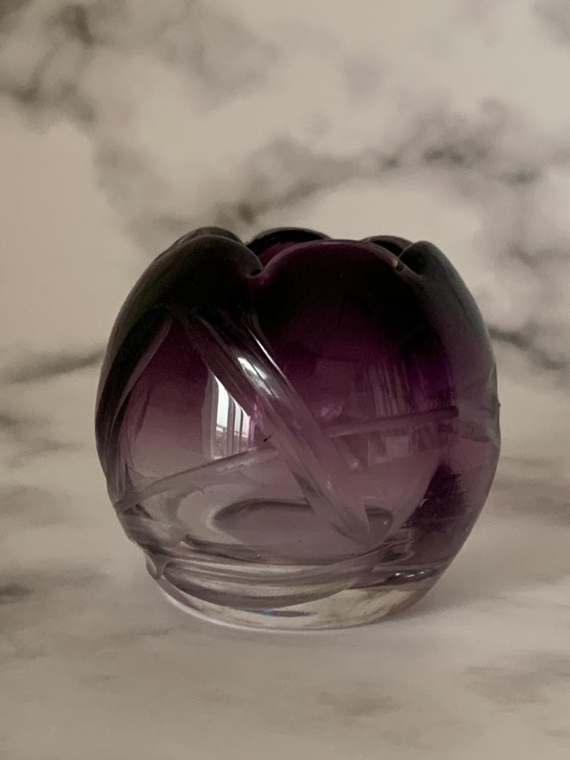 ✨週末限定✨★美品★　モーゼル　アメジストガラス　花瓶　置物　アンティーク