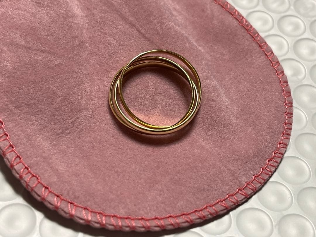 K18イエローゴールド トリニティリング 16号