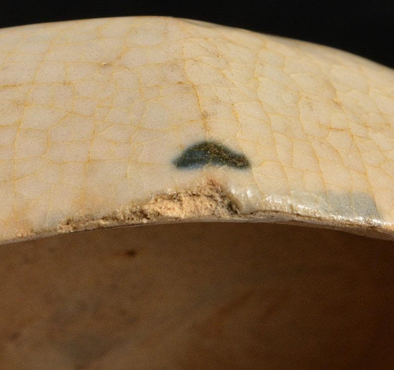 茶道具　南京染付　蟹文　香合　時代箱　M　R5180