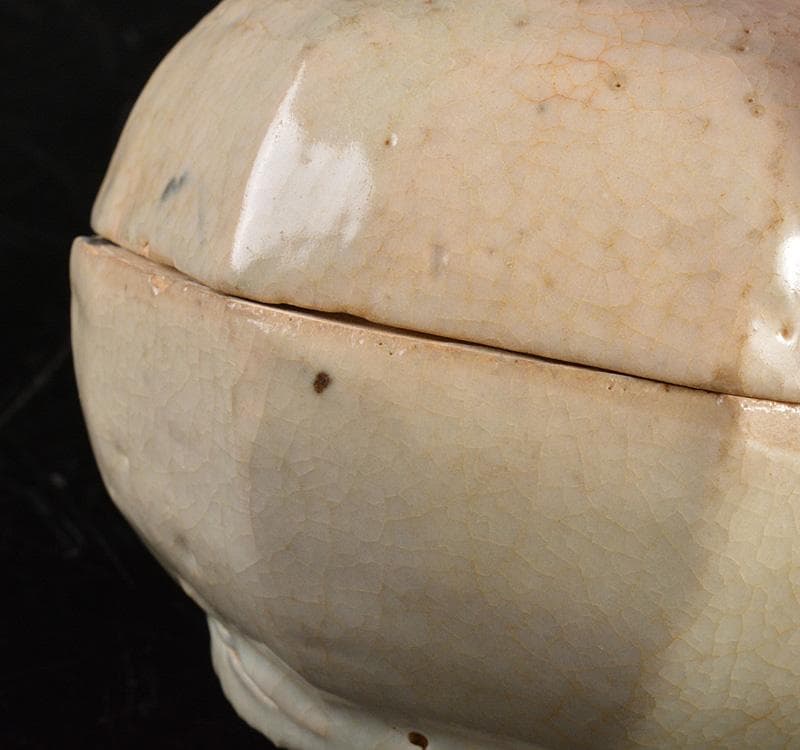 茶道具　南京染付　蟹文　香合　時代箱　M　R5180