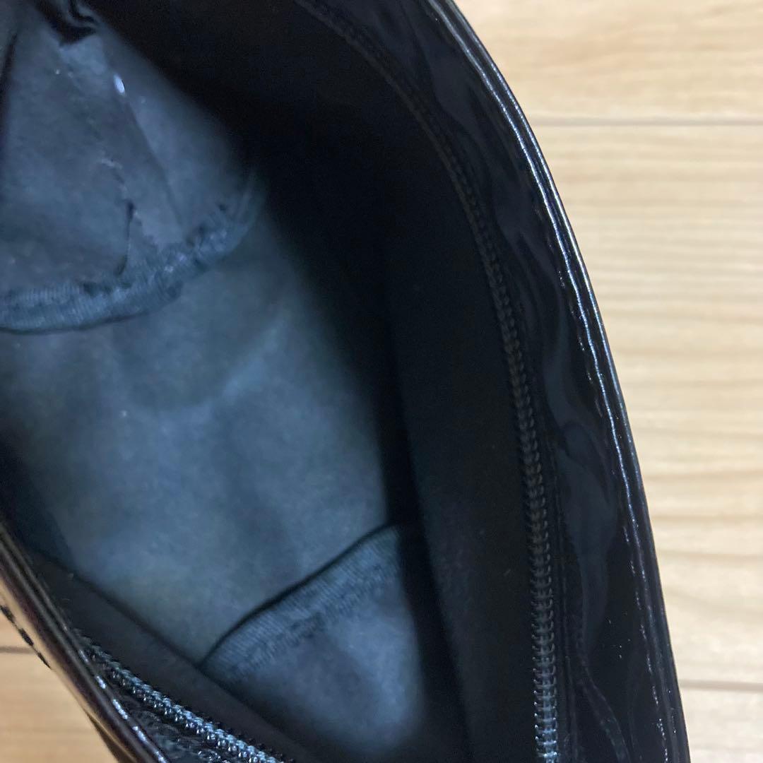 美品◉エルベシャプリエ◉LEEマルシェ雅姫さん別注◉エナメルショルダー◉黒