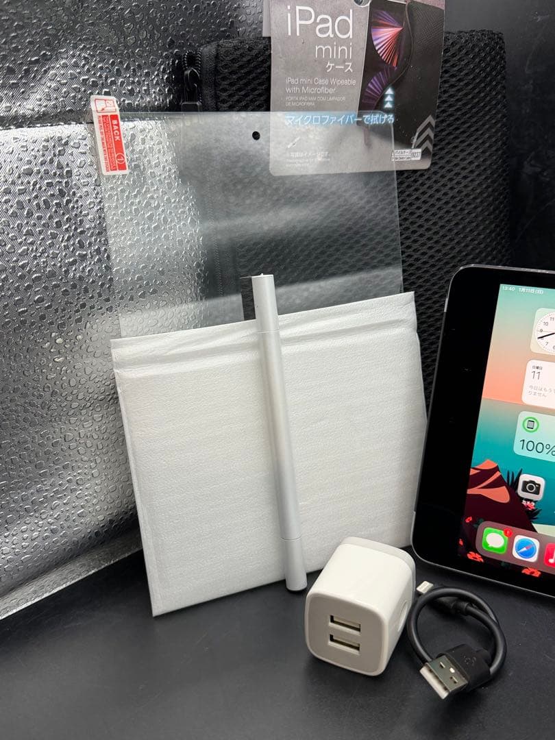 128GB SIMフリー iPad mini 4 画面きれいペンシルガラスシート