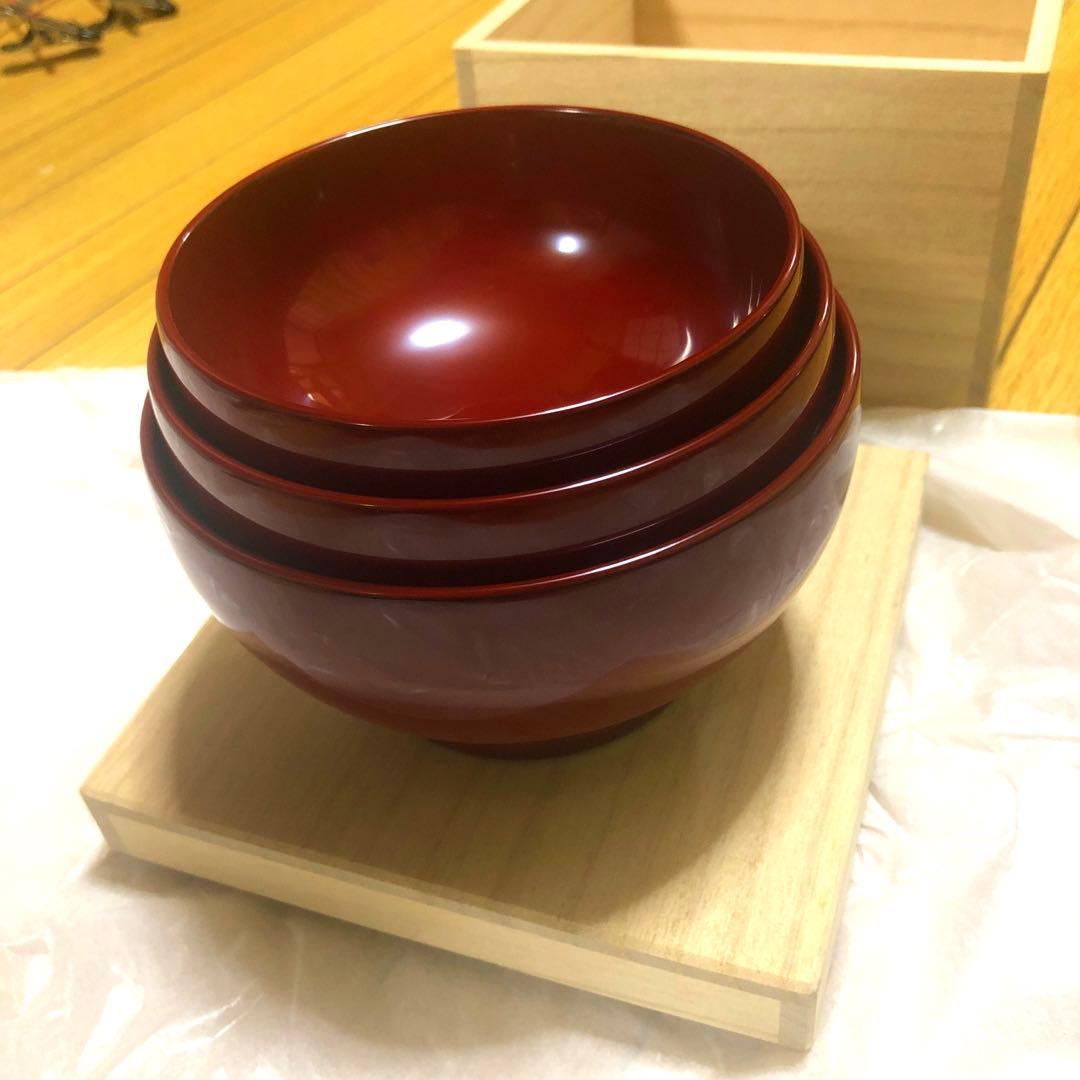 めぐる　三つ組椀　日月