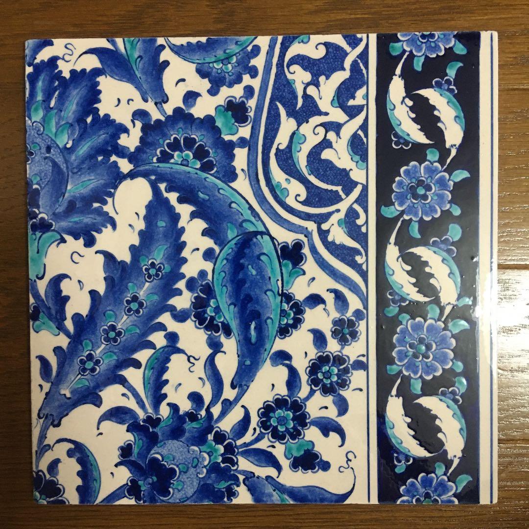 トルコ陶器　キュタフヤ　パネルタイル6枚　大型