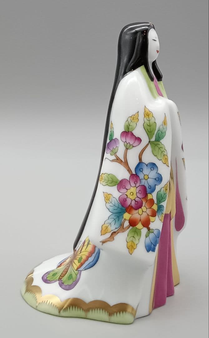 HEREND ヘレンド ヴィクトリアブーケ 雛人形 立ち雛 台座付き