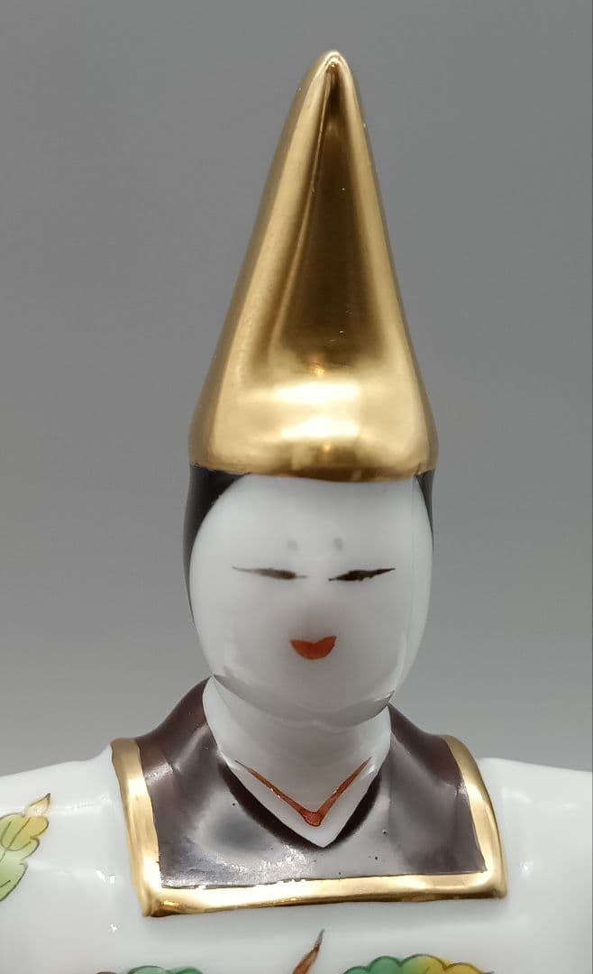 HEREND ヘレンド ヴィクトリアブーケ 雛人形 立ち雛 台座付き