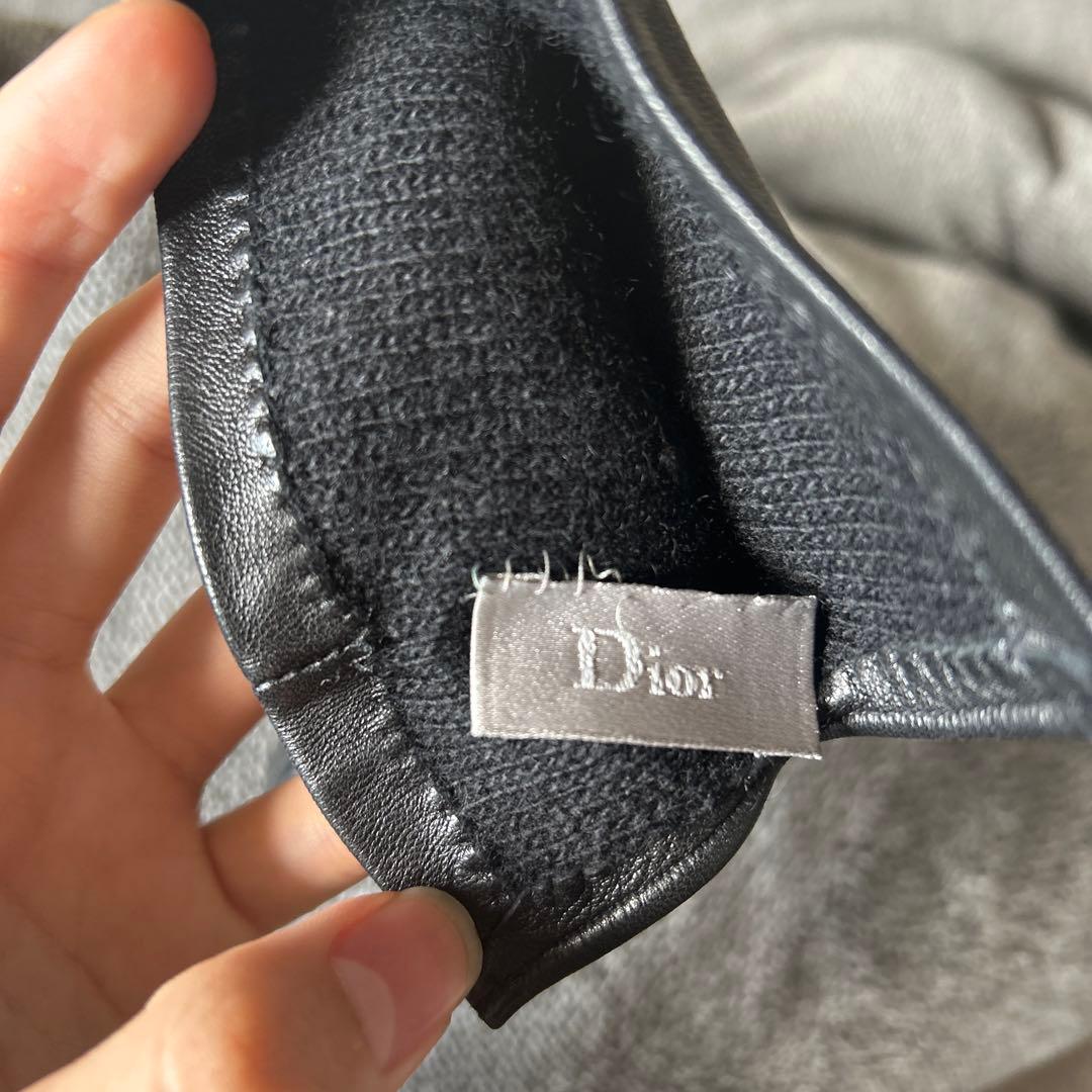 DiorHomme 子羊革グローブ内装カシミヤused品