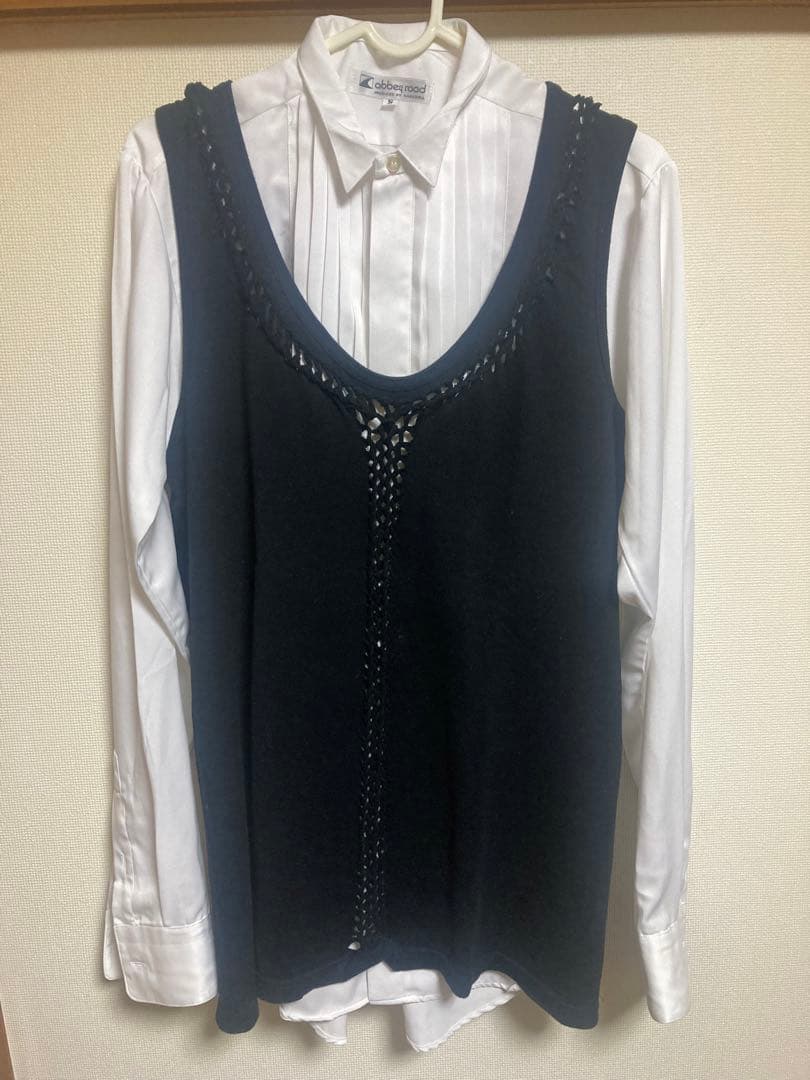 NUMBERNINE 編み込みタンクトップ黒サイズ3