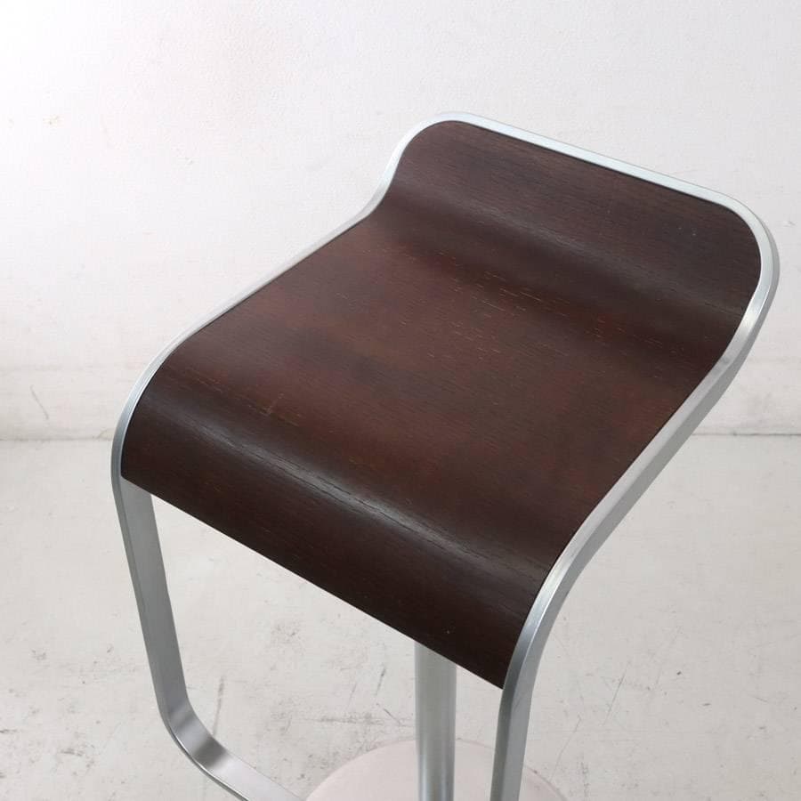 はなこ様6の4ラパルマ レム ハイスツール 板座 オーク突板 ブラウン 昇降回転