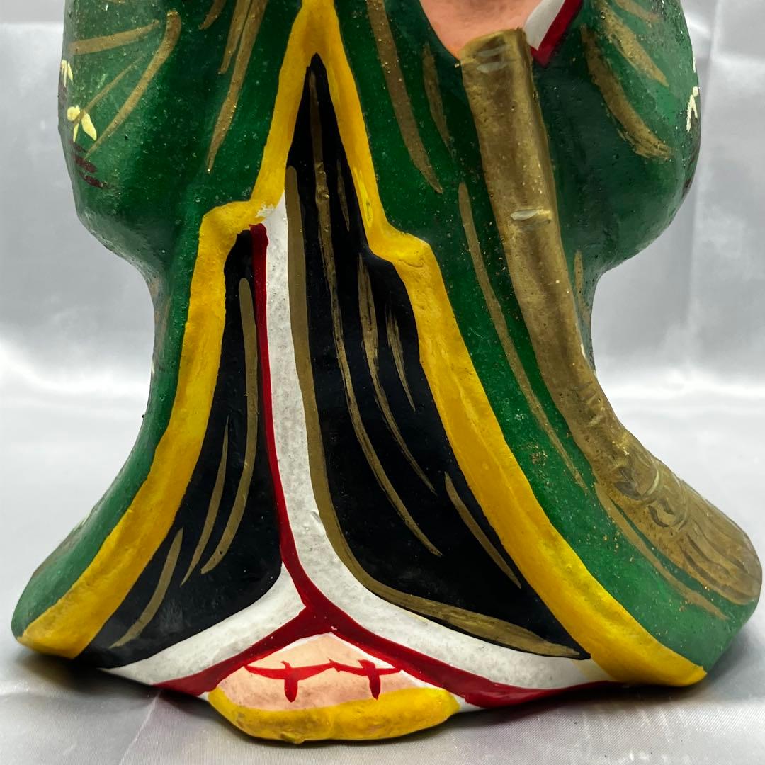 【昭和31年作】 郷土玩具 土人形 高砂 2体セット 縁起物 尉と姥 夫婦円満