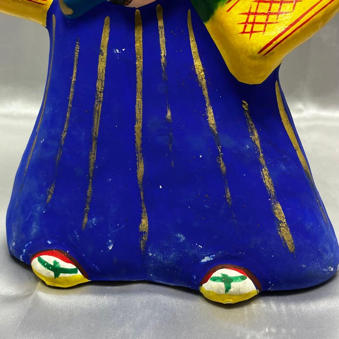 【昭和31年作】 郷土玩具 土人形 高砂 2体セット 縁起物 尉と姥 夫婦円満