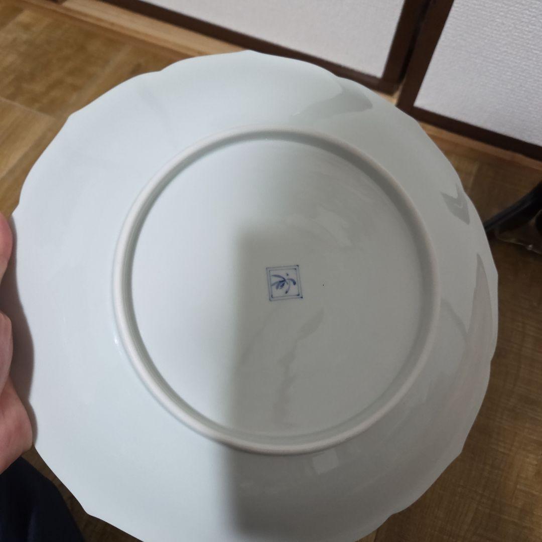 皇室御用達　有田焼　香蘭社　飾り皿 染錦菖蒲