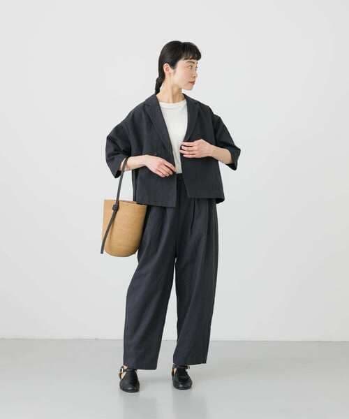 かぐれ　コットンリネンラミーサルエルパンツ